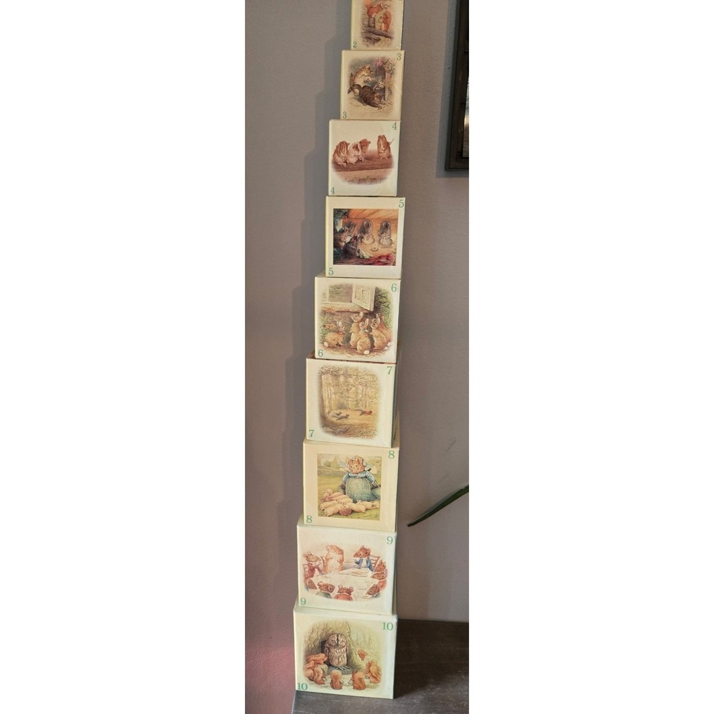 Peter Rabbit Nesting Blocks Beatrix Potter Stackable Toy Set Alphabet Counting - Picture 8 of 9